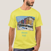 Burano-farbene Häuser T-Shirt (Vorderseite)