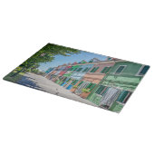 Burano-Häuser mit Blick auf Glasschneide Schneidebrett (Ecke)