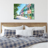 Burano-Häuser mit Blick auf Leinwand (Insitu (Schlafzimmer))
