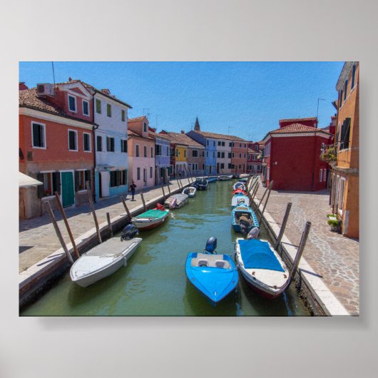 Burano-Häuser Poster (Vorne)