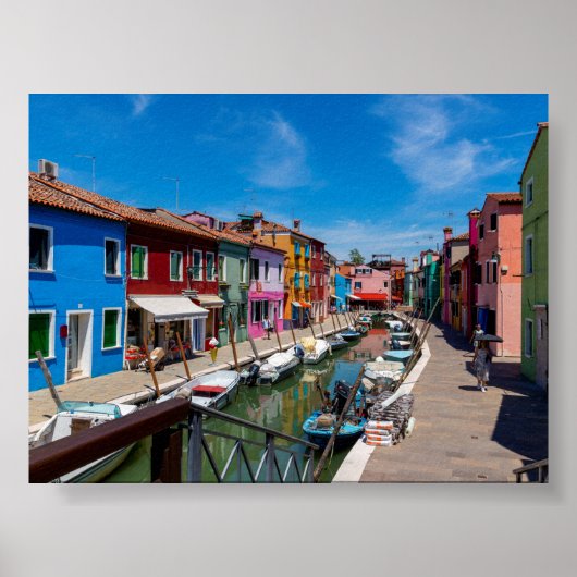 Burano-Häuser Poster (Vorne)
