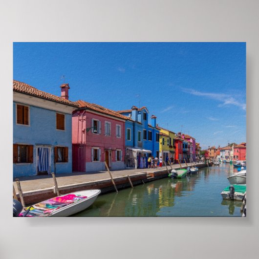 Burano-Häuser Poster (Vorne)