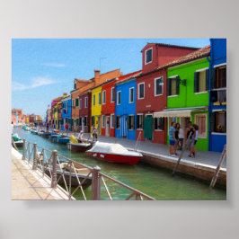 Burano houses poster