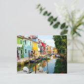 Burano Insel in der Nähe von Venedig, Rainbow Hous Postkarte (Stehend Vorderseite)