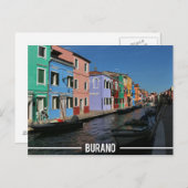 Burano Island, Venedig Postkarte (Vorne/Hinten)