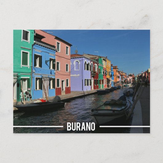Burano Island, Venedig Postkarte (Vorderseite)