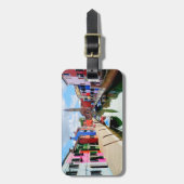 Burano, Italien - farbenfrohe Häuser und Bootkanal Gepäckanhänger (Vorderseite vertikal)