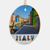 Burano Italien Farbenfrohe italienische Häuser am Keramik Ornament (Rechts)