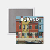 Burano Italien Magnet (Vorderseite/Rückseite)