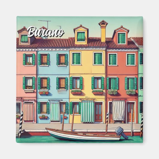 Burano Italien Magnet (Vorne)