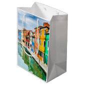 Burano, Italien Mittlere Geschenktüte (Rückseite Schrägansicht)