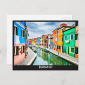 Burano, Italien Postkarte (Vorne/Hinten)