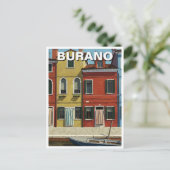 Burano Italien Postkarte (Stehend Vorderseite)