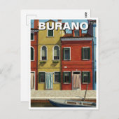 Burano Italien Postkarte (Vorne/Hinten)