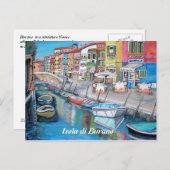 Burano, Italien - Postkarte (Vorne/Hinten)