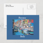 Burano, Italien - Postkarte (Vorne/Hinten)