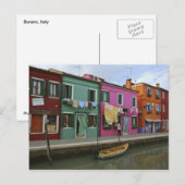 Burano, Italien Postkarte (Vorne/Hinten)