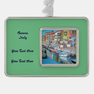 Burano, Italien - Rahmen-Ornament Silber