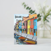 Burano, Italien, Text bearbeiten Postkarte (Stehend Vorderseite)
