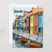 Burano, Italien, Text bearbeiten Postkarte (Vorne/Hinten)