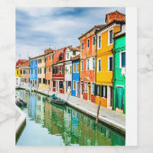 Burano, Italien Weinetikett (Einzelnes Label)