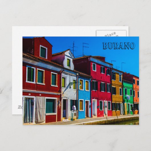 Burano Postcard Postkarte (Vorne/Hinten)