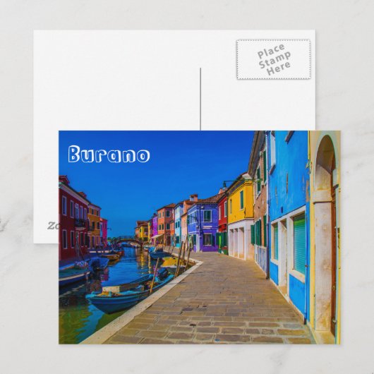 Burano Postcard Postkarte (Vorne/Hinten)