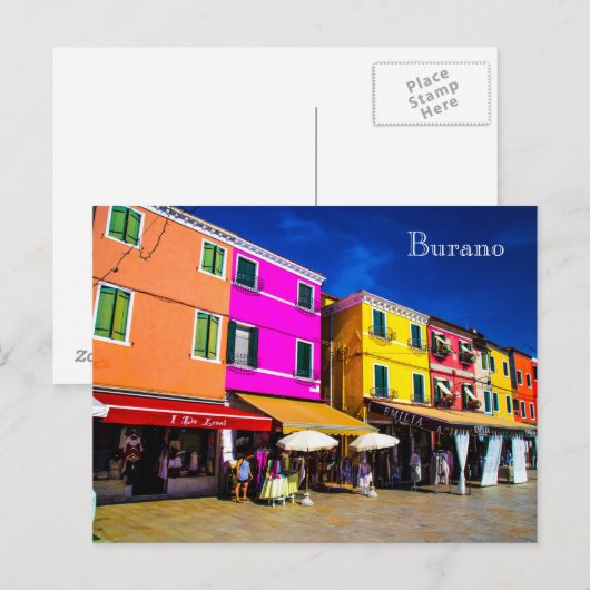 Burano Postcard Postkarte (Vorne/Hinten)