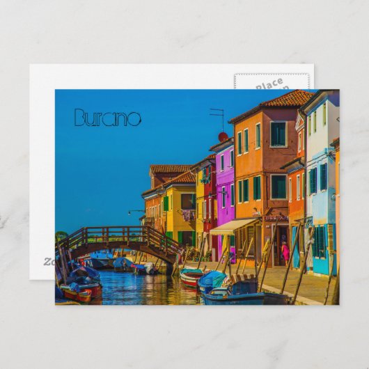 Burano Postcard Postkarte (Vorne/Hinten)