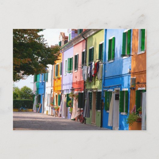 Burano-Venetien Postkarte (Vorderseite)