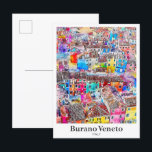 Burano Veneto Italien Reisen Wasserfarben Hand zei Postkarte<br><div class="desc">Burano Veneto Italien Reisen Wasserfarben Sketch Handgezeichnete Illustration</div>