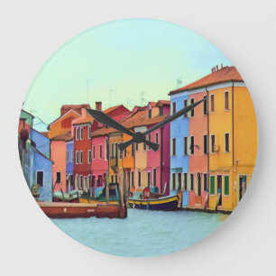 BURANO - Venezianische Lagune Venedig - Burano Große Wanduhr