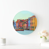 BURANO - Venezianische Lagune Venedig - Burano Große Wanduhr (Zuhause)