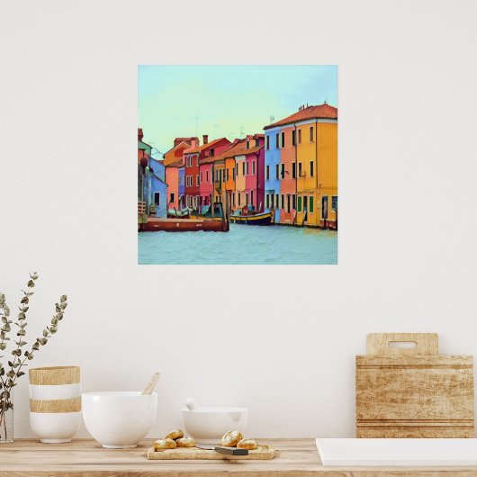 BURANO - Venezianische Lagune Venedig - Burano Poster (Küche)