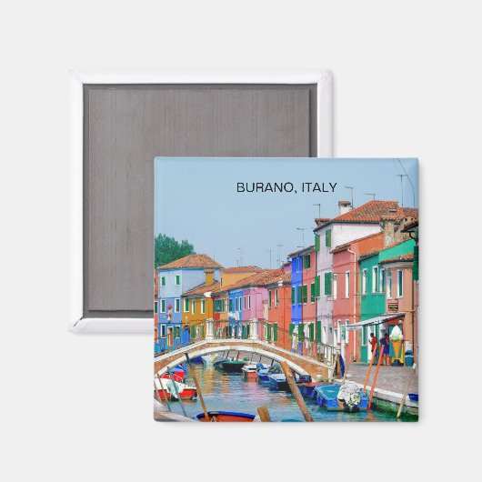 BURANO VENICE, ITALIEN (MAGNET) MAGNET (Vorderseite/Rückseite)