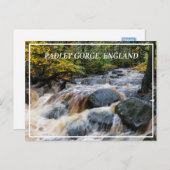 Burbage Brook in Full Spate, Padley Gorge, UK Postkarte (Vorne/Hinten)