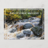 Burbage Brook in Full Spate, Padley Gorge, UK Postkarte (Vorderseite)
