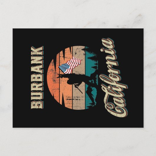 Burbank California Postkarte (Vorderseite)