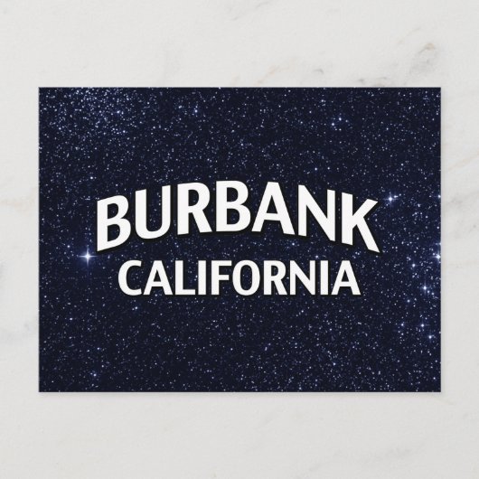 Burbank California Postkarte (Vorderseite)