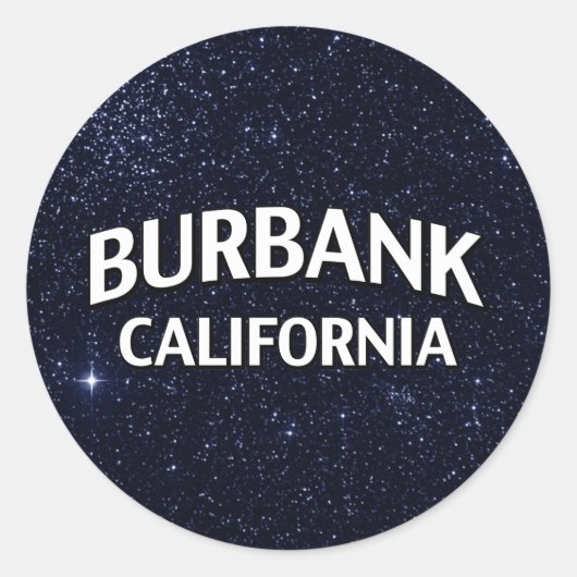 Burbank California Runder Aufkleber (Vorderseite)
