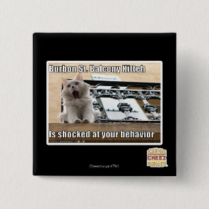 Burbon St.-Balkon Kitteh Button