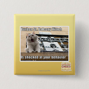 Burbon St.-Balkon Kitteh Button