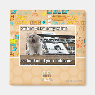 Burbon St.-Balkon Kitteh Magnet