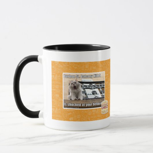 Burbon St.-Balkon Kitteh Tasse (Links)