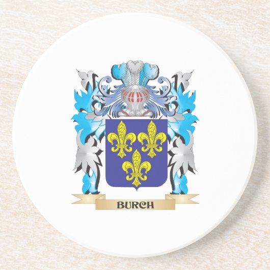 Burch Wappen Sandstein Untersetzer (Vorne)