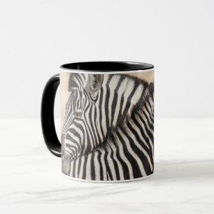 Burchell-Zebras beim Ringen Tasse