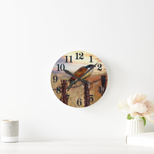 Burchell's Coucal-Kuckuck-Vogel Runde Wanduhr (Zuhause)