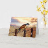 Burchells Coucal Kuckuckvogel Karte (Gelbe Blume)