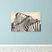 Burchell's Zebras Nick Leinwanddruck (Insitu (Holzboden))