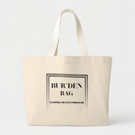BUR'DEN BAG BLACK NATURAL JUMBO TOTE BAG STOFFBEUTEL
